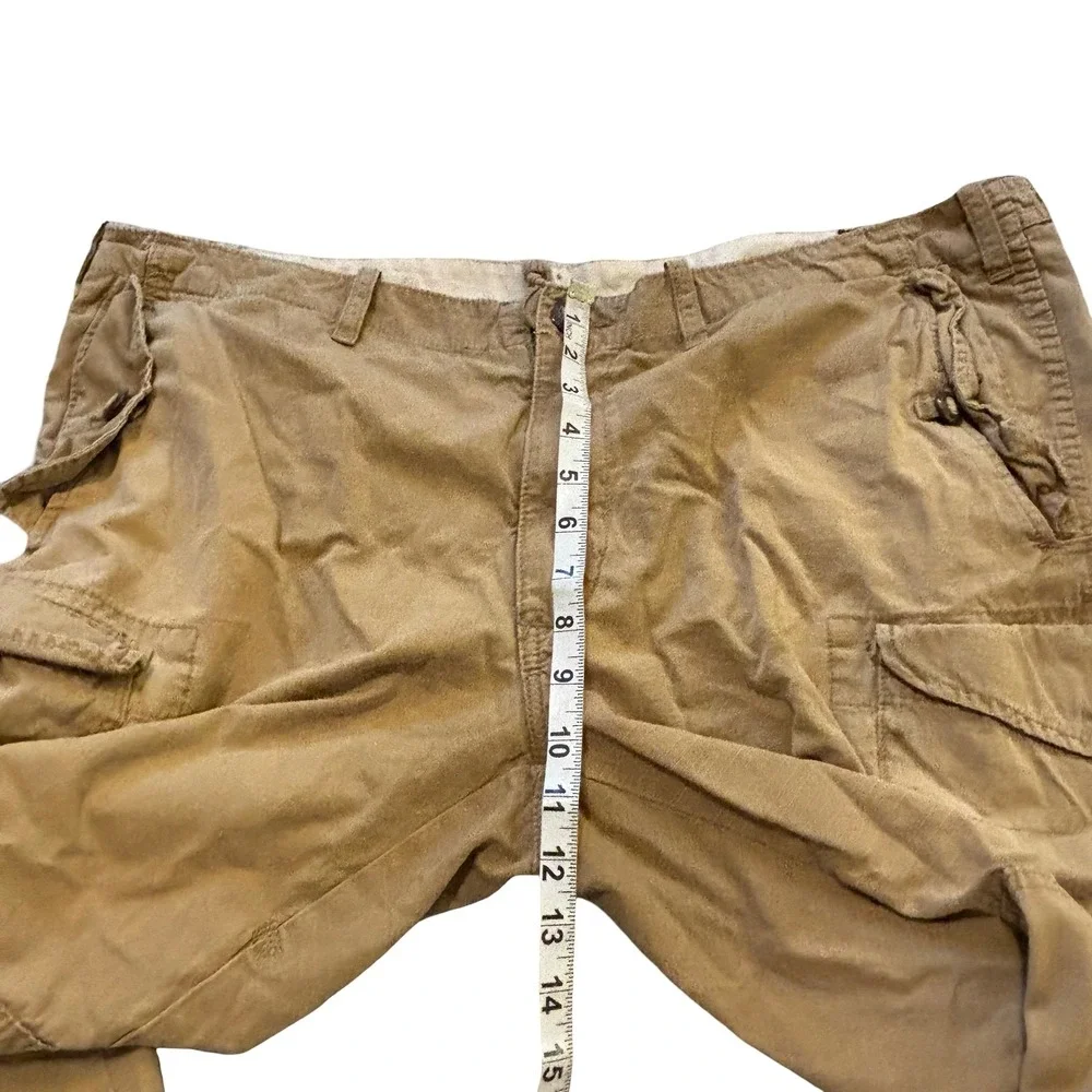 Polo Ralph Lauren Mens Tan Cotton Ripstop Military Cargo Pants Straight‎ 42x32